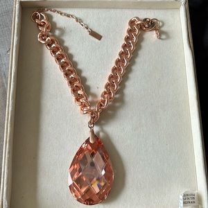 Large statement pendant rose color